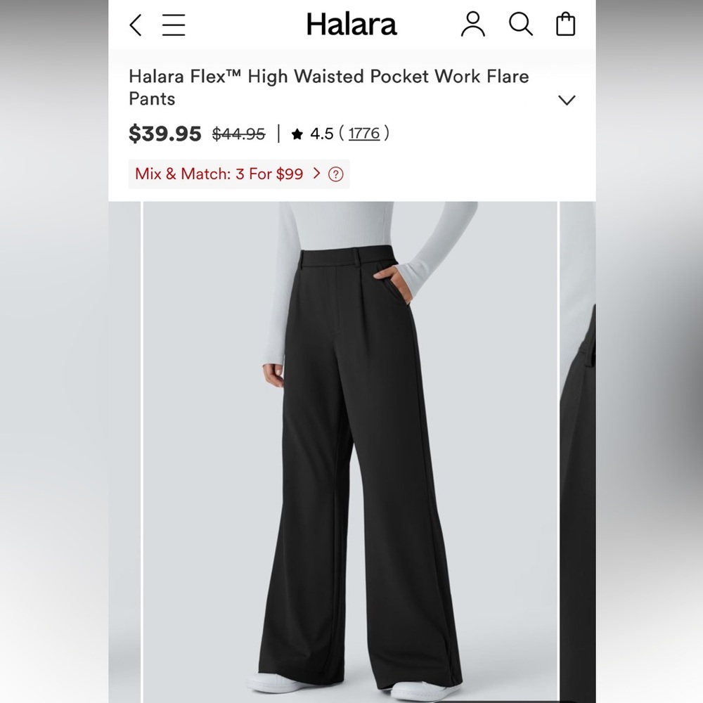 HALARA High Waisted Pocket Flare Pants